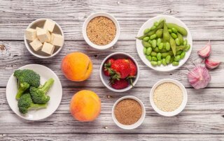 grains and green vegetables