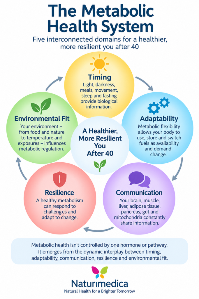 The metabolic health system: five interconnected domains - Naturimedica